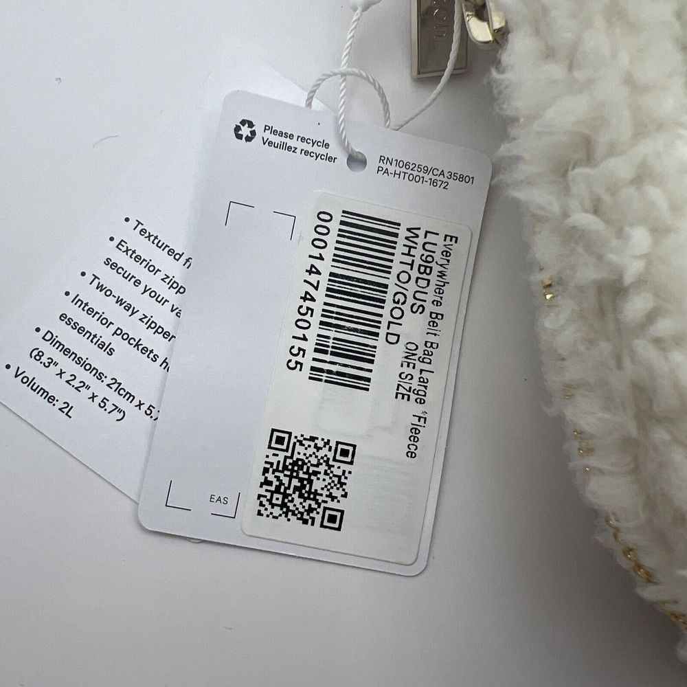 Lululemon Everywhere Fleece Belt Bag - Natural Ivory/Trench 2L New w/tag - Picture 7 of 12